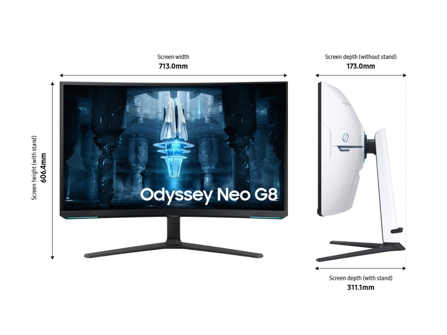 Samsung 32 inches G85NB Odyssey Neo G8 4K 240Hz Curved Gaming Monitor