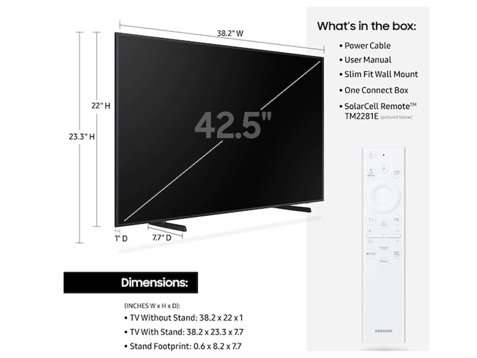 Samsung 43" The Frame LS03B QLED 4K HDR Smart TV 43LS03B