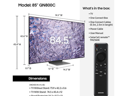 Samsung 85" QN800C NEO QLED 8K HDR Smart TV