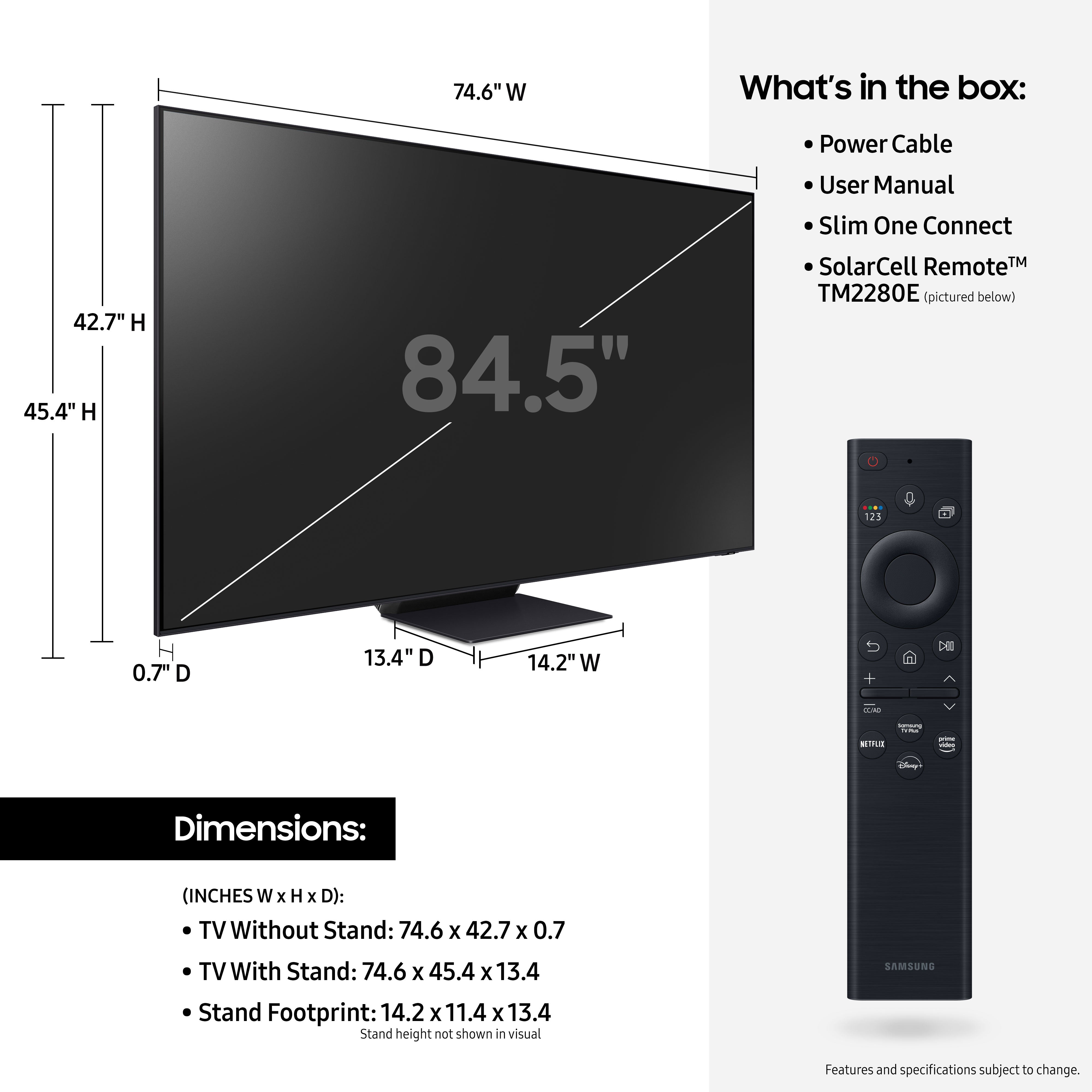 تلفزيون سامسونج الذكي 85 بوصة QN95B Neo QLED 4K HDK