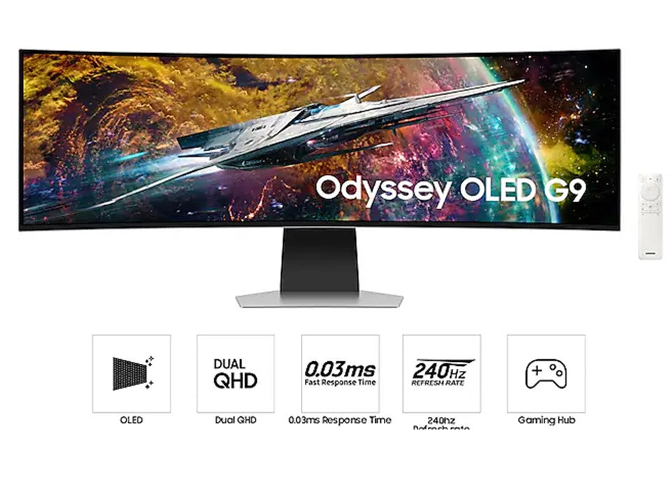 Samsung 49 inches Odyssey OLED G9 Dual QHD 240Hz Smart Curved Gaming Monitor