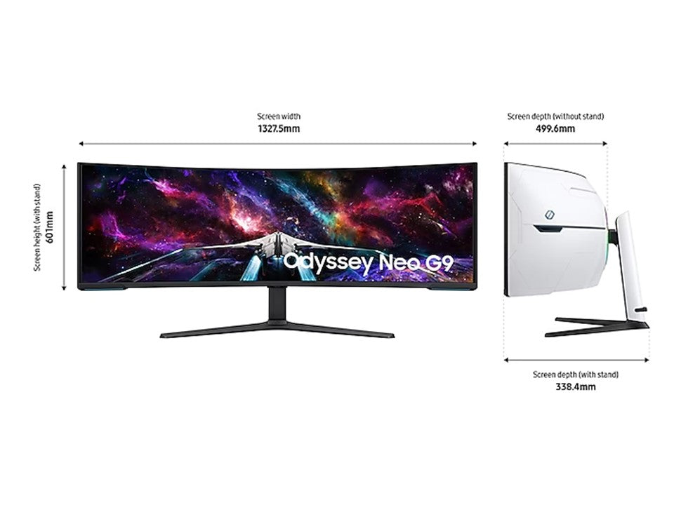 Samsung 57 inches G95NC Odyssey Neo G9 Dual Ultra HD 4K 240Hz Curved Gaming Monitor