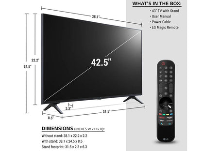 تلفزيون إل جي الذكي 50 بوصة UP8000 4K UHD ***