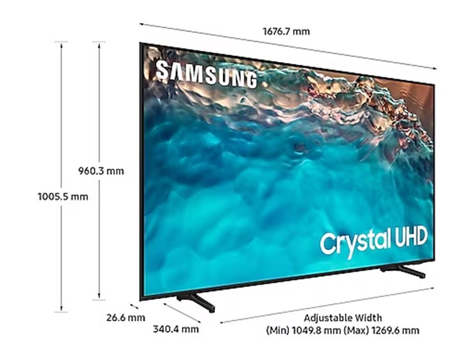 Samsung 75" BU8005 Crystal UHD 4K HDR Smart TV 75BU8005