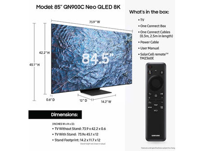 Samsung 85" QN900C Neo QLED 8K HDR Smart TV