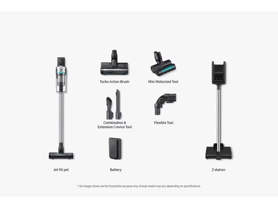 Samsung Jet 90 Cordless Stick Vacuum Cleaner Max 200W Suction Power