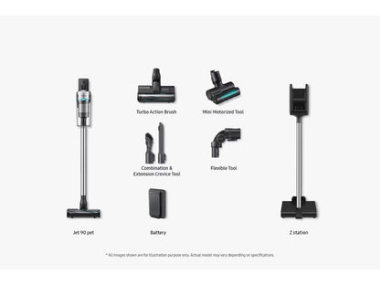 Samsung Jet 90 Cordless Stick Vacuum Cleaner Max 200W Suction Power