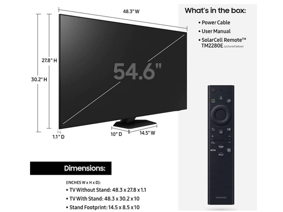 تلفزيون سامسونج الذكي 55 بوصة QN85B Neo QLED 4K HDR