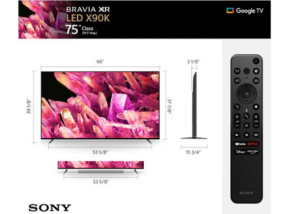 Sony 75 X90K BRAVIA XR 4K HDR Full Array Smart TV