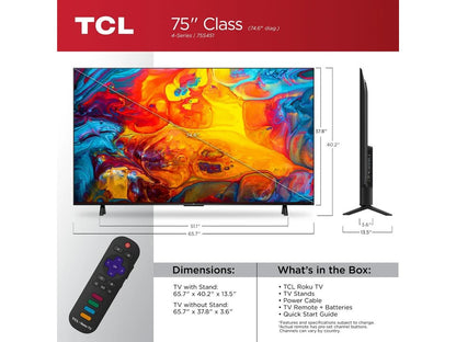 TCL 75 75S451 LED Ultra HD 4K HDR Smart TV